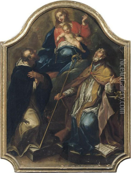 Madonna Col Bambino E Santi Oil Painting - Pietro Francesco Guala