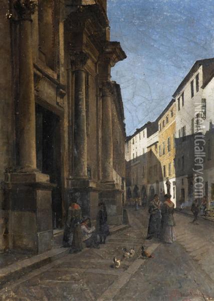 Strade Di Paese Oil Painting - Angelo Baccalario