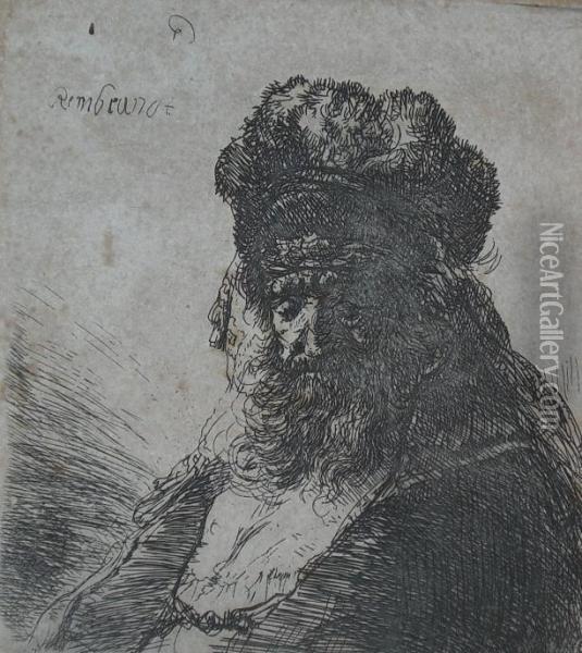 Self Portrait In Velvet Cap And Plume 1638 Oil Painting - Rembrandt Van Rijn