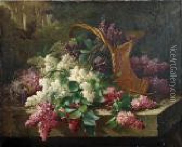 Bountiful Lilacs Oil Painting - Eugene Henri Cauchois