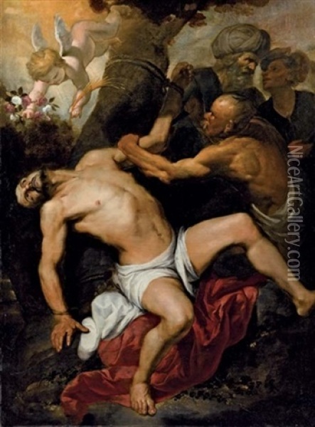 Martirio Di San Bartolomeo Oil Painting - Orazio Ferraro