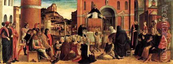 Polyptych of San Vincenzo Ferreri (predella) 2 Oil Painting - Giovanni Bellini