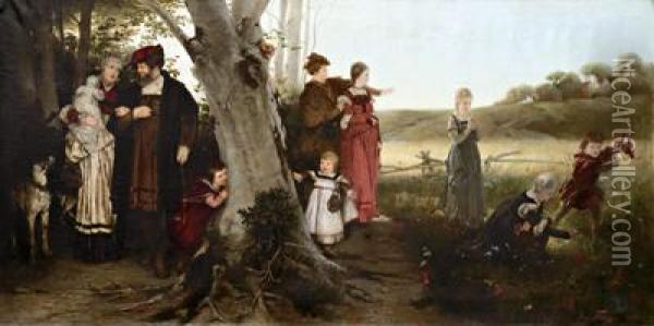 Grande Ritratto Di Famiglia Oil Painting - Josef Fluggen