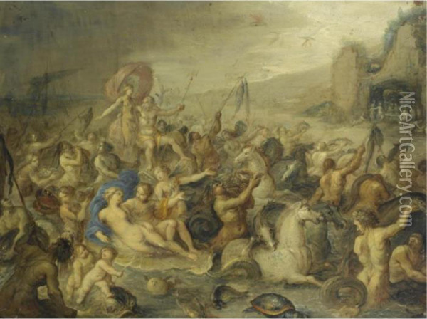 The Triumph Of Neptune Oil Painting - Frans II Francken
