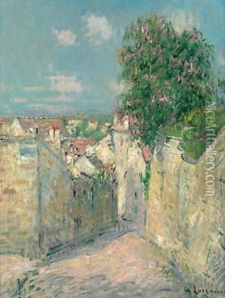 Le Marronnier De La Sous Prefecture, Pontoise Oil Painting - Gustave Loiseau