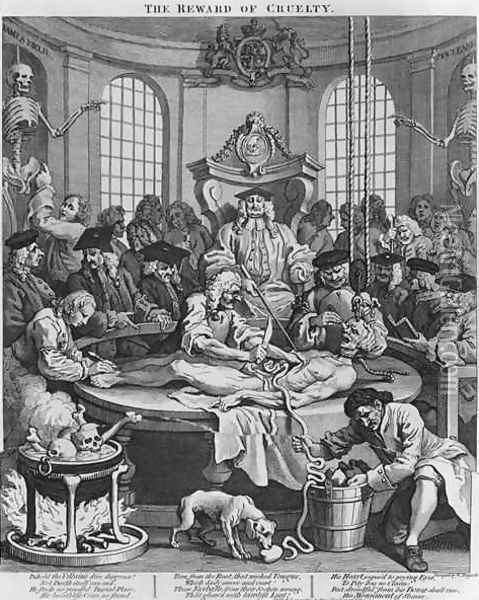 Autopsy or The Reward of Cruelty from The Four Stages of Cruelty Oil Painting - William Hogarth