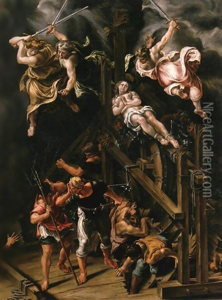 Martyrdom of St Catherine of Alexandria Oil Painting - Lelio Orsi