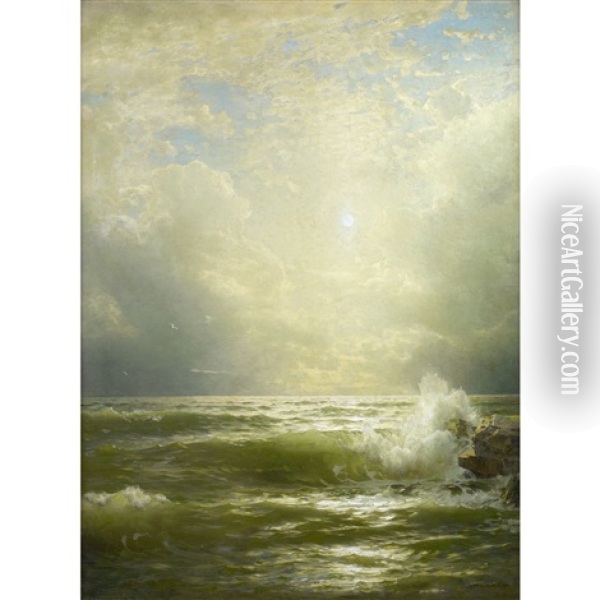 Sunlit Wave Oil Painting - William Trost Richards
