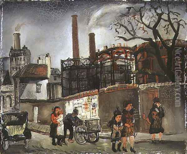 Street Scene in Paris, 1926 Oil Painting - Christopher Wood