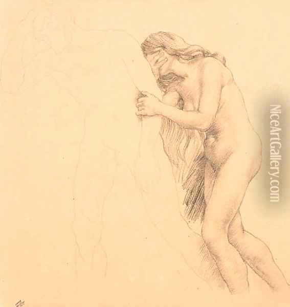 Adam and Eve Oil Painting - Marie Auguste Emile Rene Menard