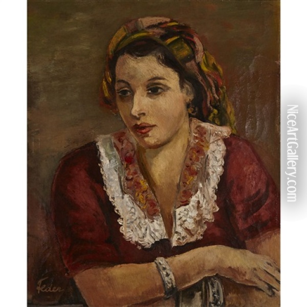 Moorish Woman Oil Painting - Adolphe Aizik Feder