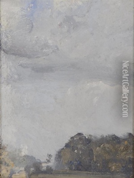 Cloud Study Oil Painting - Thomas William Roberts