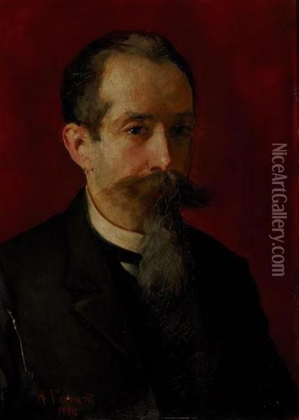 Retrato De Don Rafael Attard Del Casal Oil Painting - Alejandro Ferrant Y Fischermans