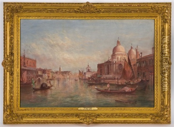 View Of Santa Maria Della Salute, Venice Oil Painting - Alfred Pollentine