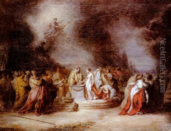 Le Sacrifice D'iphigenie Oil Painting - Pierre Nicolas Legrand de Lerant