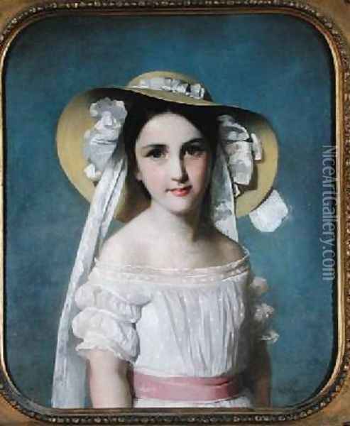 Portrait of Miss Emily Leo Oil Painting - Rudolf August Wilhelm Lehmann