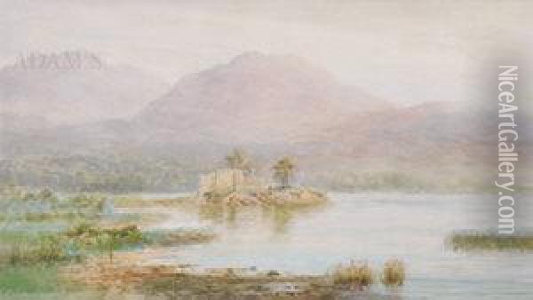Mccarthie's Castle, Castlelough, Killarney Oil Painting - Alexander Williams