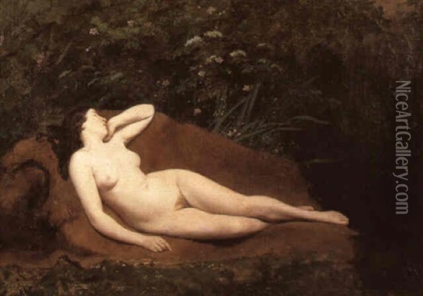 Jeune Femme Endormie Oil Painting - Eugene Ferdinand Buttura