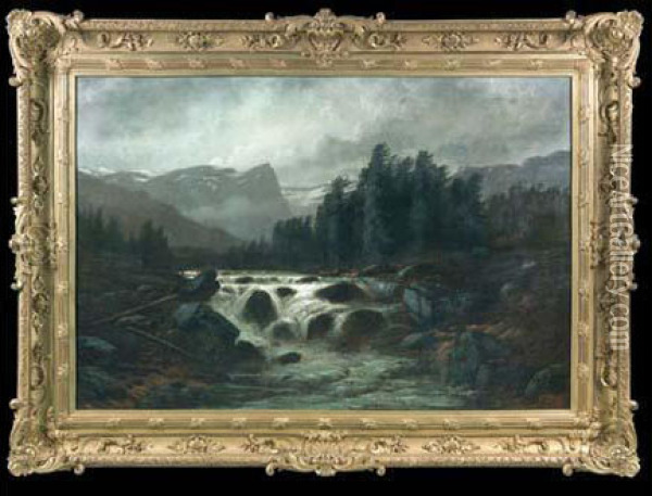 Paysage Des Pyrenees Oil Painting - Gustave Dore