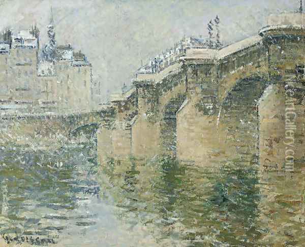 Le Pont Neuf, Paris Oil Painting - Gustave Loiseau