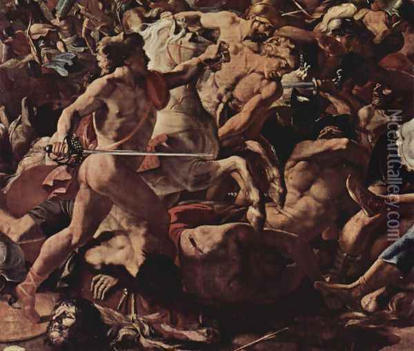 The Battle of Josef against the Amorites, detail Oil Painting - Nicolas Poussin