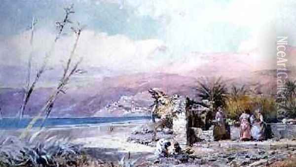 The Old Spanish Well 1881 Oil Painting - Paul Jacob Naftel