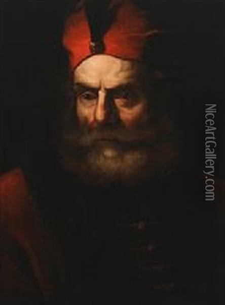 Portrait Of A Sultan Oil Painting - Pietro della Vecchia