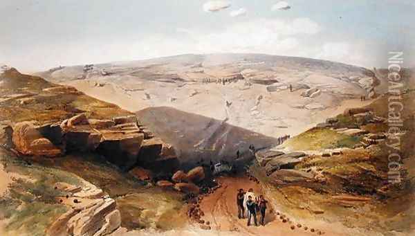 The Valley of the Shadow of Death, plate from The Seat of War in the East, published by Colnaghi and Co., 1856 Oil Painting - William Simpson
