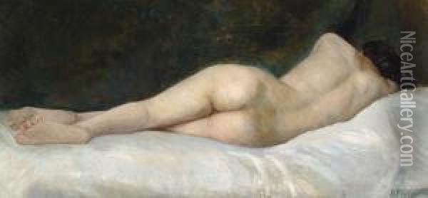 Reclining Nude Oil Painting - Benjamin Prins