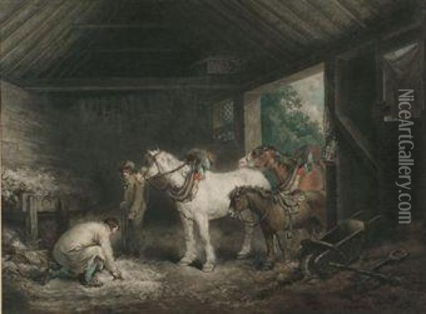 Scenes De La Vie Paysanne, Par William Ward Oil Painting - George Garrard