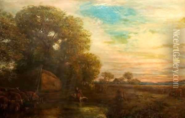 Autumn Evening Oil Painting - Henry Mark Anthony