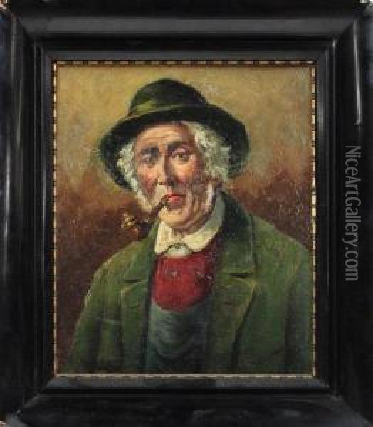 Portrait Of A German Man Oil Painting - Ernest T. Rosen