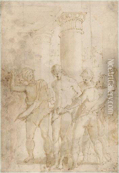 The Flagellation Oil Painting - Niccolo Circignani Il Pomarancio