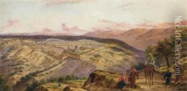 Jerusalem Landscape Oil Painting - Millson Hunt