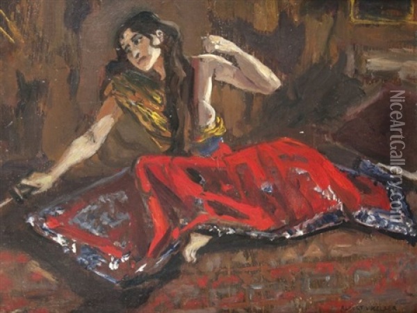 Skizze Zu Salome Oil Painting - Albert von Keller