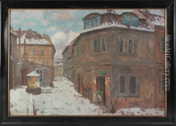 Stara Praha Oil Painting - Stanislav Feikl
