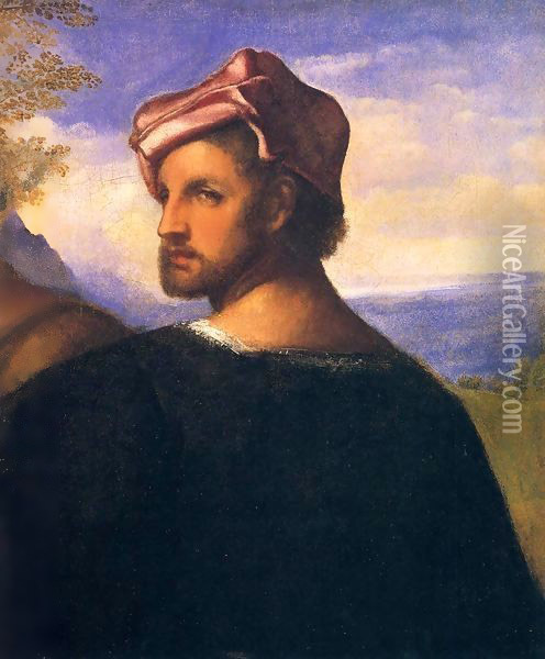 Head of a Man Oil Painting - Tiziano Vecellio (Titian)