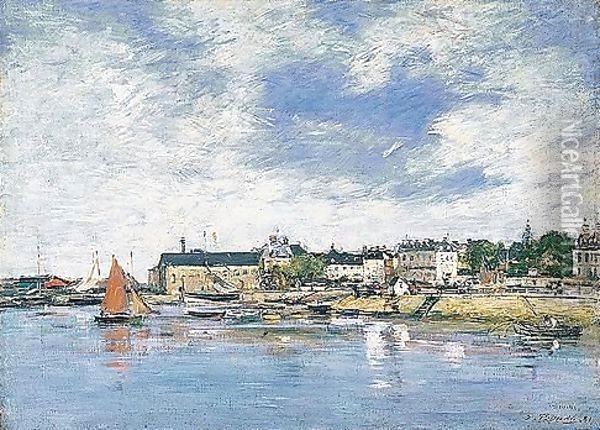 Trouville-le port Oil Painting - Eugene Boudin