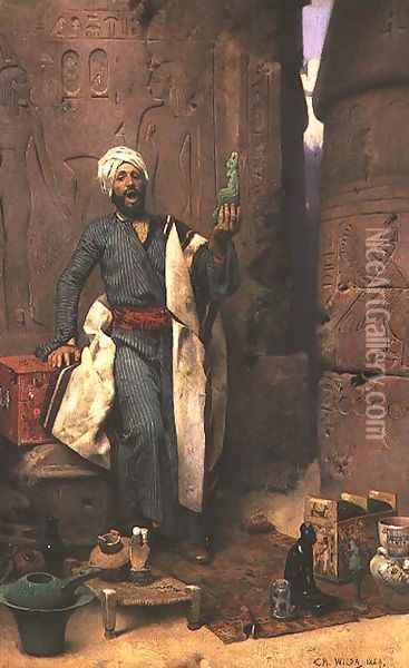 The Antique Seller Oil Painting - Charles Wilda