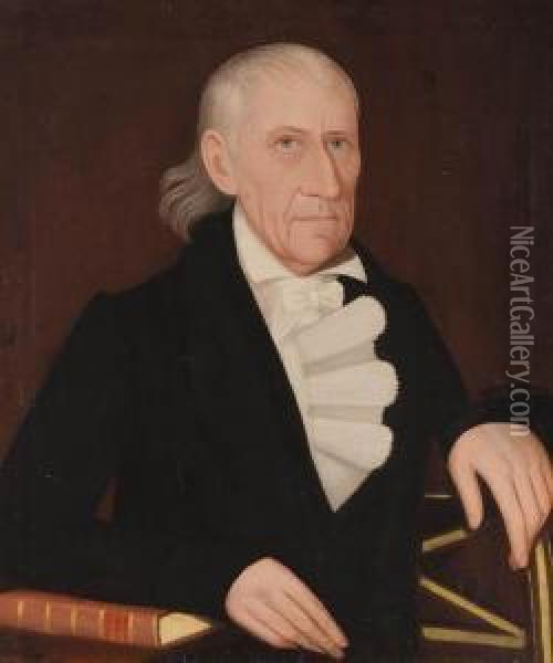 Portrait Of Ebenezer Punderson Oil Painting - Ammi Phillips