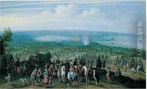 The Siege Of Bergen Op Zoom Oil Painting - Pieter Snayers