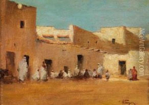 Marokkanischer Dorfplatz Oil Painting - Hanzen Aleksei Vasilievitch