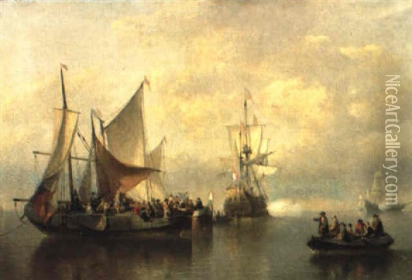 Marine Oil Painting - Daniel Hermann Anton Melbye