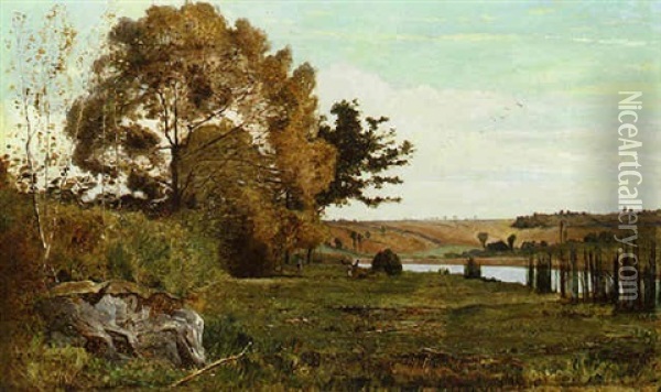 Une Matinee D'automne A Cernay Oil Painting - Paul Camille Guigou