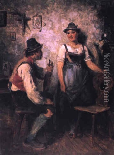 In Der Stube Oil Painting - Hugo Wilhelm Kauffmann