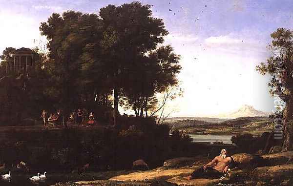 Landscape with Apollo and the Muses, 1652 Oil Painting - Claude Lorrain (Gellee)
