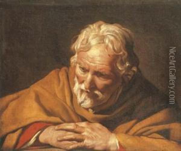 The Penitent Saint Peter? Oil Painting - Matthias Stomer