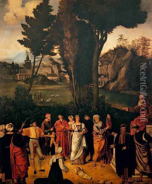 The Judgment of Solomon Oil Painting - Giorgione