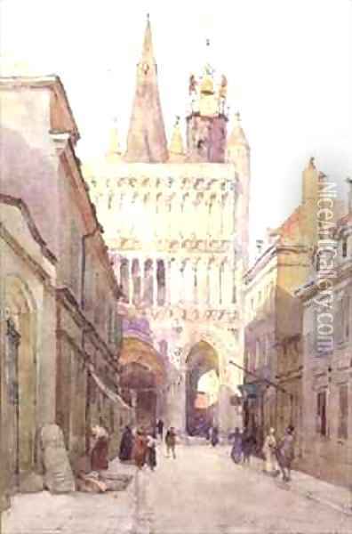 Notre Dame Dijon Oil Painting - Sir Ernest George