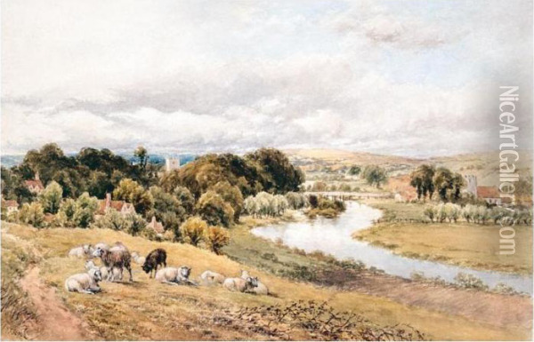 Landscape With River Oil Painting - Thomas James Soper